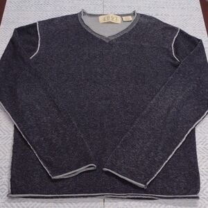 Classic Dark Gray V-Neck Sweater for Men